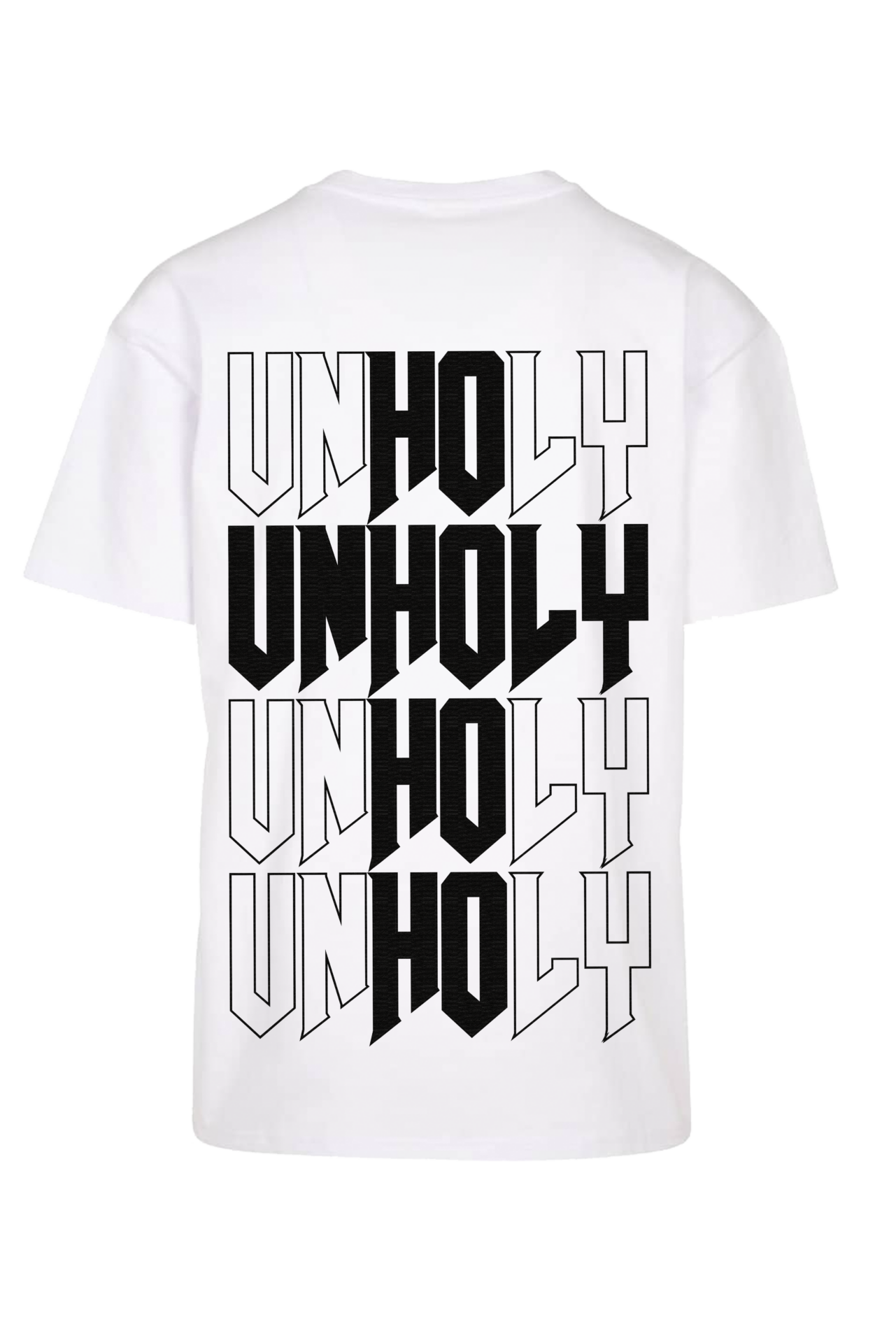 OVERSIZED T-SHIRT – “UNHOLY CROSS” WHITE